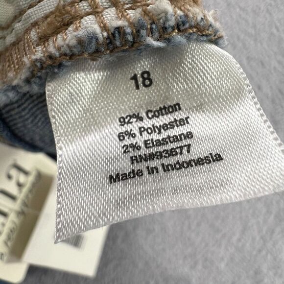 a.n.a Jeans Womens 18 High Rise Skinny Leg‎  Raw Hem  Blue Button Fly Distressed - Picture 5 of 9